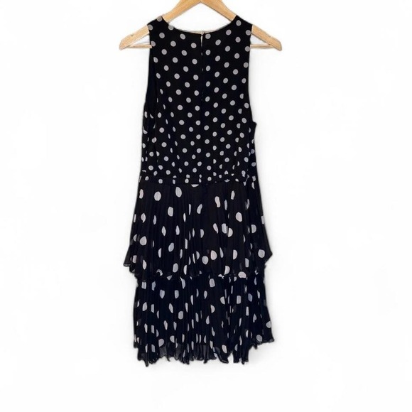 Milly Black and White Polka Dot Midi Dress Size 12 - Picture 2 of 8